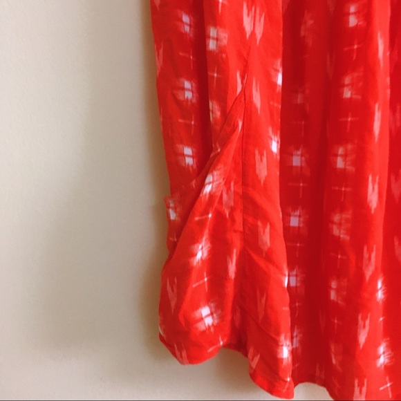 Holding Horses Anthro Red Tunic Blouse Print XS - Picture 5 of 7